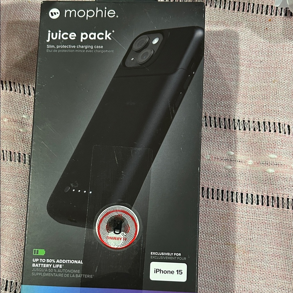 Mophie Juice Pack Charging Case for iPhone 15 - Black